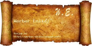Werber Enikő névjegykártya