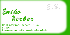 eniko werber business card